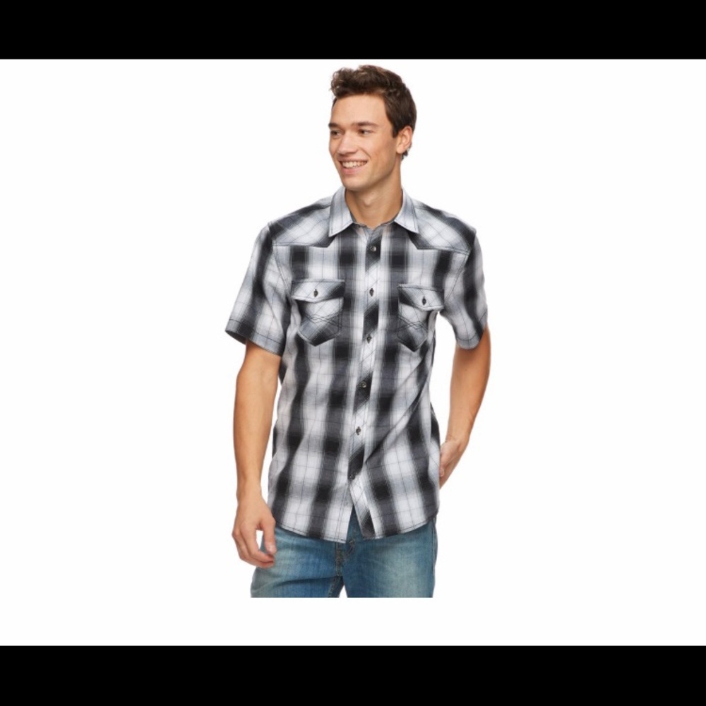 Men's Urban Pipeline Plaid Button Shirt L - Picture 1 of 1